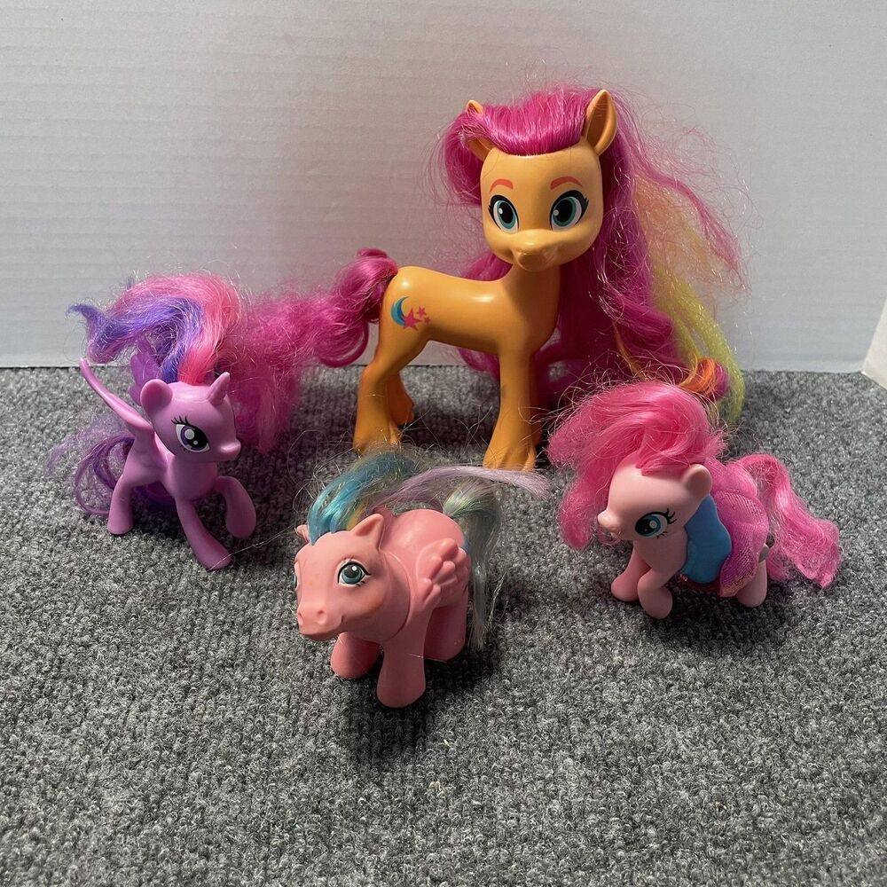 My Little Pony Figures Lot of 4 Pinkie Pie Twilight Sparkle Hasbro Bundle Set G4
